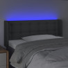 Cabecero con LED de tela gris oscuro 103x16x78/88 cm 4