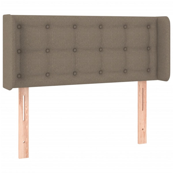 Cabecero con LED de tela gris taupe 103x16x78/88 cm M 3