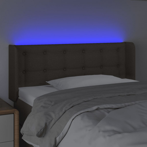 Cabeceira de cama c/ luzes LED 103x16x78/88cm cinza-acastanhado M 4