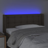 Cabecero con LED de tela gris taupe 103x16x78/88 cm 4