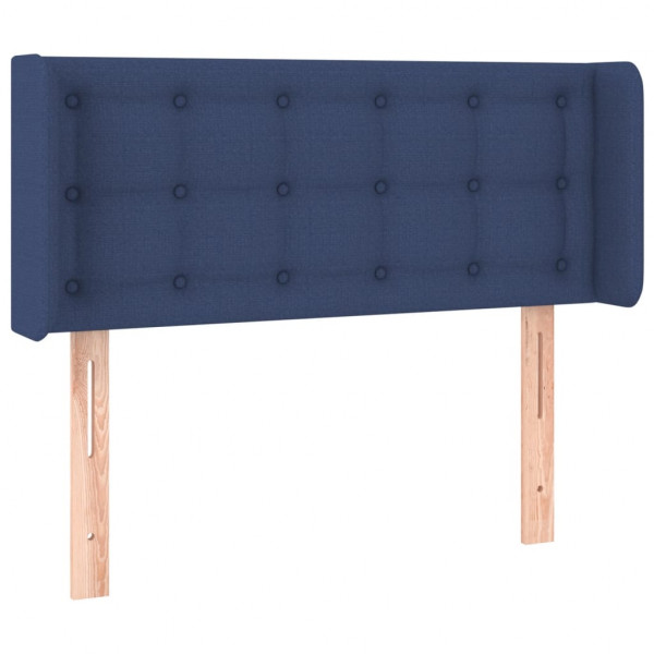 Cabecero con LED de tela azul 103x16x78/88 cm M 3