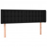 Cabecero con LED de tela negro 147x16x78/88 cm 3