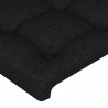 Cabecero con LED de tela negro 147x16x78/88 cm 5