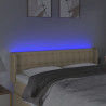 Cabecero con LED de tela crema 147x16x78/88 cm 4