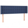Cabeceira de cama c/ luzes LED tecido 147x16x78/88 cm azul 3