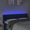 Cabecero con LED de tela azul 147x16x78/88 cm 4