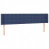 Cabecero con LED de tela azul 163x16x78/88 cm 3