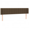 Cabeceira de cama c/ luzes LED tecido 183x16x78/88 cm castanho 3