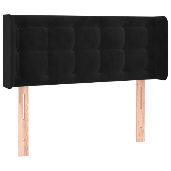Cabecero con LED de terciopelo negro 93x16x78/88 cm M 3