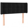 Cabecero con LED de terciopelo negro 93x16x78/88 cm 3