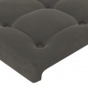Cabeceira cama c/ luzes LED veludo 163x16x78/88cm cinza-escuro 5