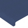 Cabecero con LED de tela azul 83x16x118/128 cm 5