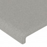 Cabecero con LED de tela gris claro 103x16x118/128 cm 5