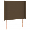 Cabecero con LED de tela marrón oscuro 103x16x118/128 cm 4