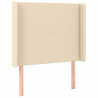 Cabecero con LED de tela color crema 103x16x118/128 cm 4