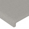 Cabecero con LED de tela gris claro 203x16x118/128 cm 5