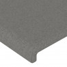 Cabecero con LED de tela gris oscuro 203x16x118/128 cm 5