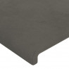 Cabecero con LED de terciopelo gris oscuro 183x16x118/128 cm 5