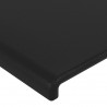 Cabeceira de cama c/ LED couro artificial 93x16x118/128cm preto 5