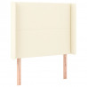 Cabecero con LED cuero sintético color crema 93x16x118/128 cm 3