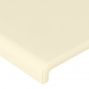 Cabecero con LED cuero sintético color crema 93x16x118/128 cm 5