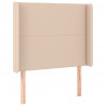 Cabecero con LED cuero sintético capuchino 103x16x118/128cm 3