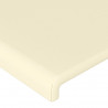 Cabeceira cama c/ LED 147x16x118/128 cm couro artificial crème 5