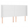 Cabecero con LED cuero sintético blanco 203x16x118/128 cm 1