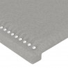 Cabecero con LED de tela gris claro 93x16x118/128 cm 5