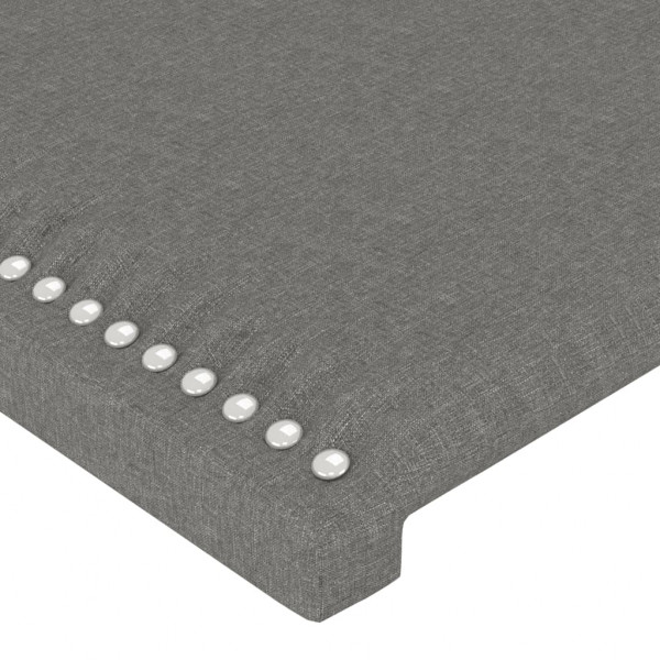 Cabecero con LED de tela gris oscuro 93x16x118/128 cm M 5