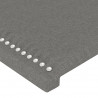 Cabeceira de cama c/ LED tecido 93x16x118/128 cm cinza-escuro 5
