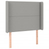 Cabecero con LED de tela gris claro 103x16x118/128 cm 3