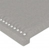 Cabecero con LED de tela gris claro 103x16x118/128 cm 5
