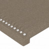 Cabecero con LED de tela gris taupe 203x16x118/128 cm 5