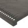 Cabecero con LED de terciopelo gris oscuro 163x16x118/128 cm 5