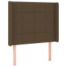 Cabecero con LED de tela marrón oscuro 93x16x118/128 cm 3
