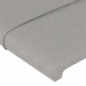 Cabecero con LED de tela gris claro 103x16x118/128 cm 5