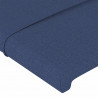 Cabeceira de cama c/ luzes LED tecido 163x16x118/128 cm azul 5