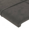 Cabecero con LED de terciopelo gris oscuro 183x16x118/128 cm 5