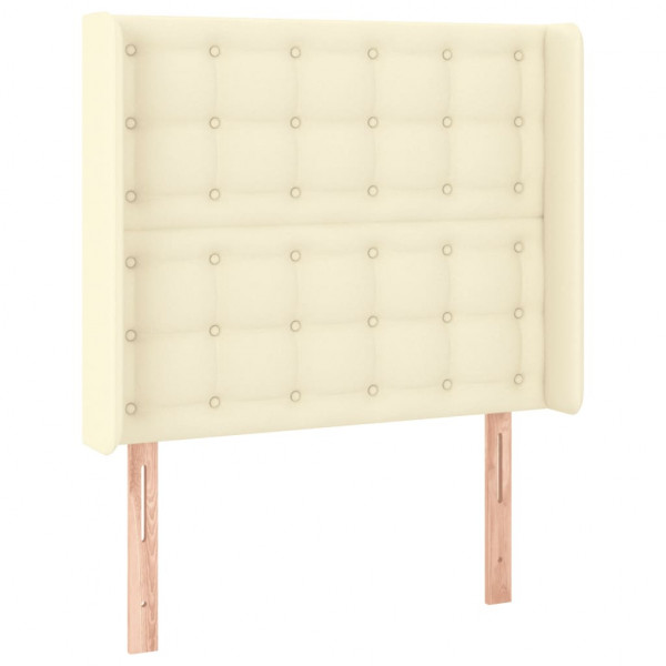 Cabecero con LED cuero sintético color crema 93x16x118/128 cm M 3