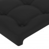 Cabecero con LED cuero sintético negro 103x16x118/128 cm 5
