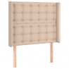Cabecero con LED cuero sintético capuchino 103x16x118/128cm 3