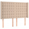 Cabecero con LED cuero sintético capuchino 147x16x118/128cm 3