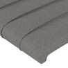 Cabecero con LED de tela gris oscuro 83x16x118/128 cm 5