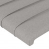 Cabecero con LED de tela gris claro 93x16x118/128 cm 5