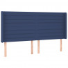 Cabecero con LED de tela azul 203x16x118/128 cm 3
