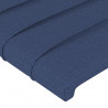 Cabecero con LED de tela azul 203x16x118/128 cm 5