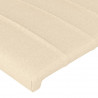 Cabecero con LED de tela color crema 83x16x118/128 cm 5