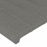 Cabecero con LED de tela gris oscuro103x16x118/128 cm 5