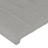 Cabecero con LED de tela gris claro 147x16x118/128 cm 5